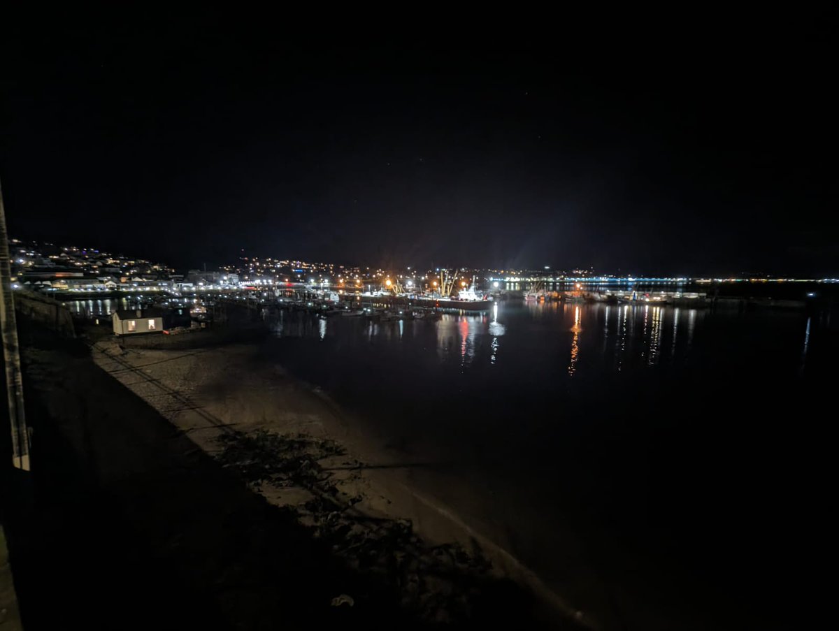 wharveyandsons's tweet photo. Newlyn Harbour looking great in the dark winters evenings! Perfect to soak in the views, then head home to warm up 🥶 #newlynharbour #lookingforwardtosummer! #wharveyandsons https://t.co/v1PdNR2k4R