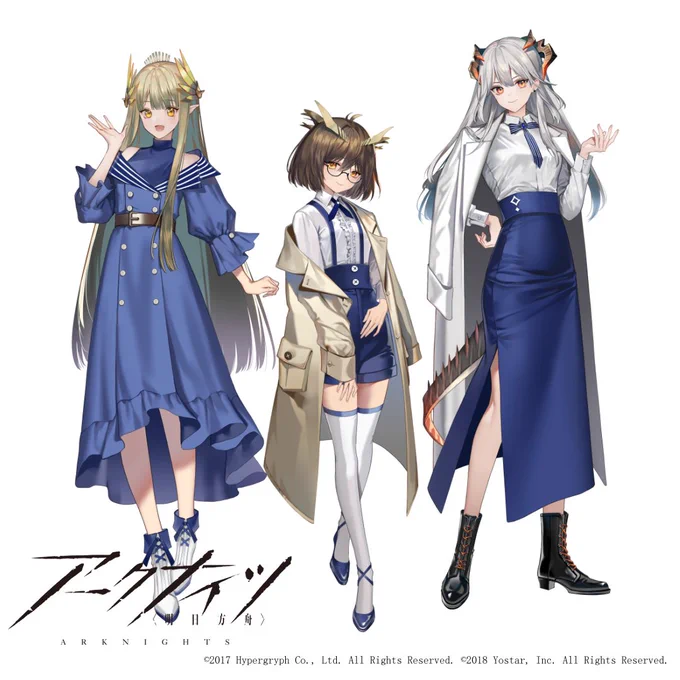 【お知らせ】 『アークナイツ』×『ローソン』コラボグッズにて、「サリア」「サイレンス」「ミュルジス」3人のイラストを担当いたしました。 #アークナイツ #ローソン
