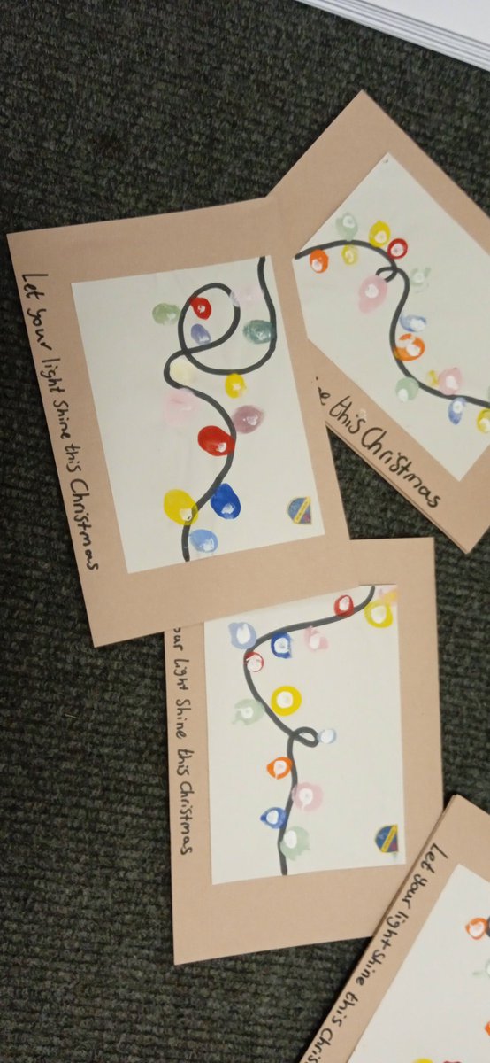 Our Christmas cards for our community designed and made by our Head Boy and Girl are ready to post.