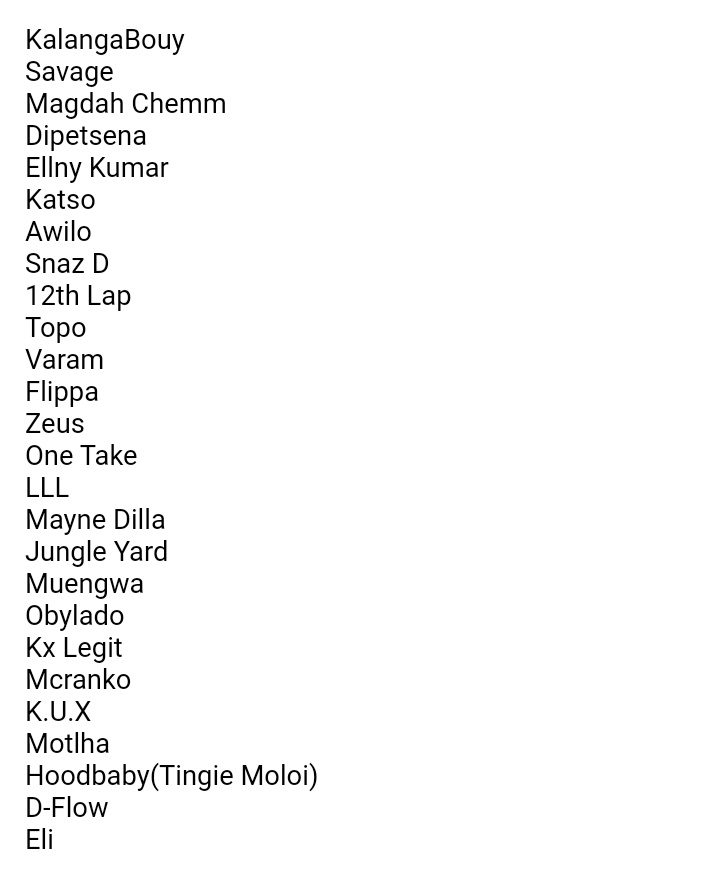 TheRealApolloD's tweet photo. Round up of artists I worked with this past year... (some might have slipped my mind askies) https://t.co/3ONQWwQOJn