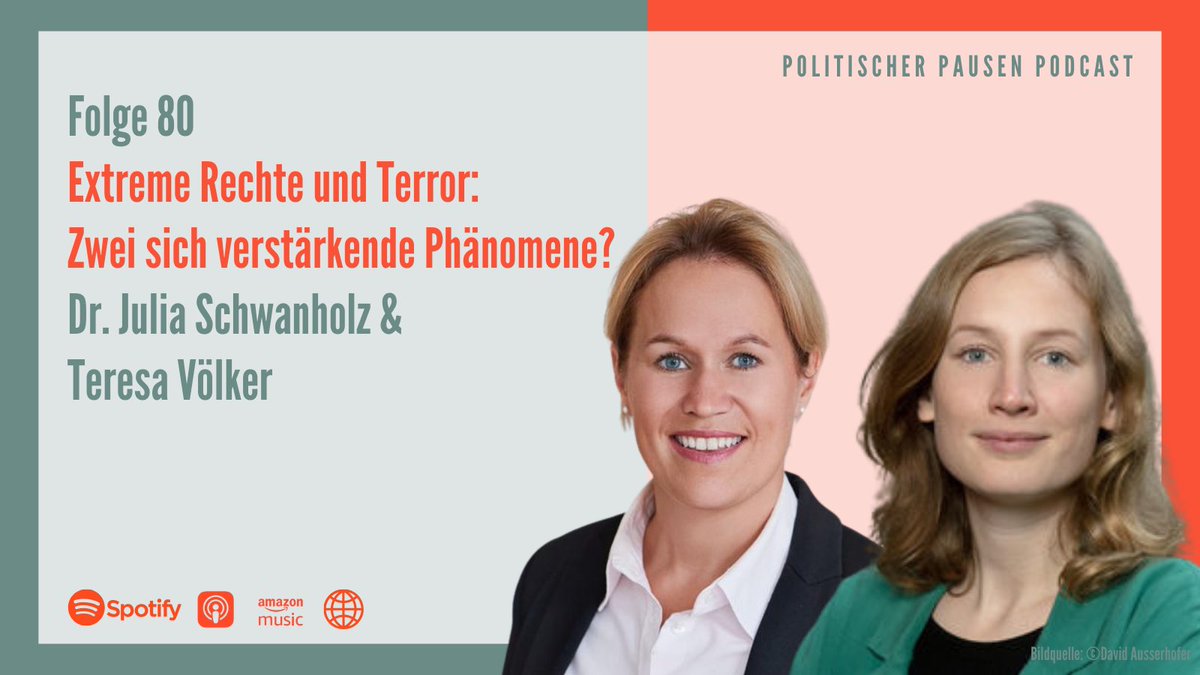 @TeVoelker spricht im Politischen Pausen Podcast mit @jschwanholz über ihre Forschung zur Verbreitung & Normalisierung rechter Ideen in der öffentlichen Debatte, über den Einfluss kritischer Ereignisse & die Rolle von Terror. Neu auch auf @ApplePodcasts & open.spotify.com/episode/4tEZUt…