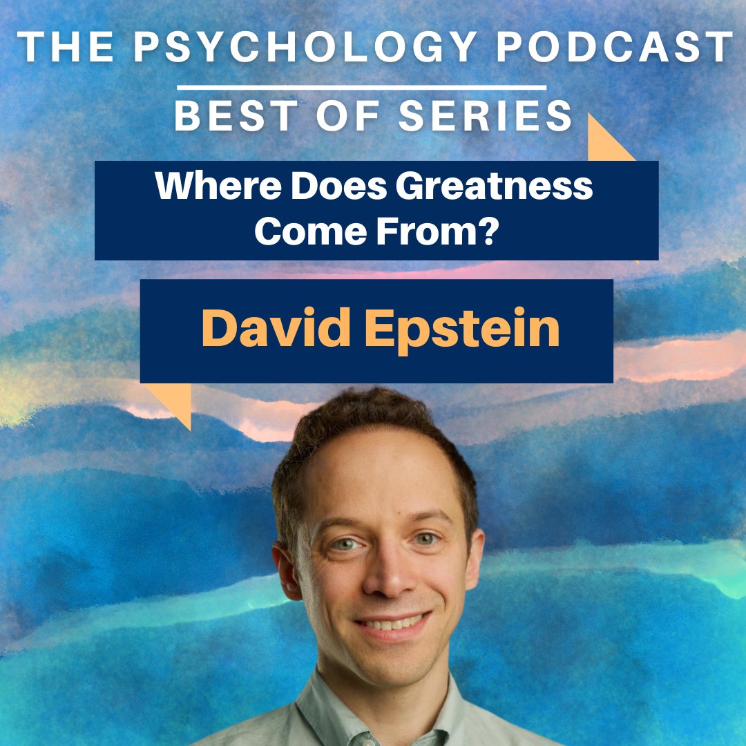 Where does greatness come from? @DavidEpstein and I share a strong mutual interest in this topic. For this week's episode, we discuss how talent is developed through nature and nurture. 🎙 Listen to The Psychology Podcast now: linktr.ee/SBKpsychologyp…