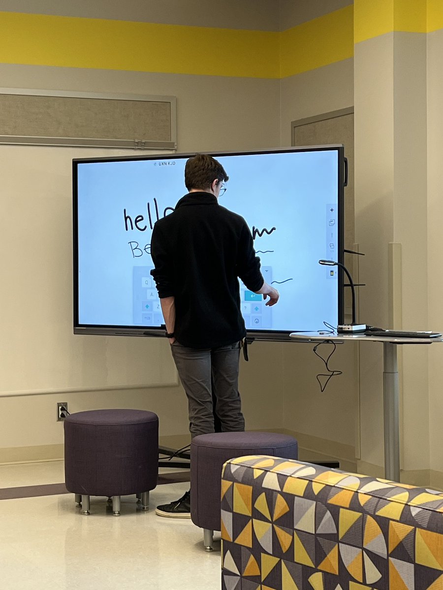 JaneenPeretin's tweet photo. We had a great first day of training with Chelsea from @GetClearTouch yesterday in our new school! High quality PD in a fantastic LGI space! We’re looking forward to today and learning  with @BWSDCoaches &amp; our LES teachers! https://t.co/znRyGBrCwB