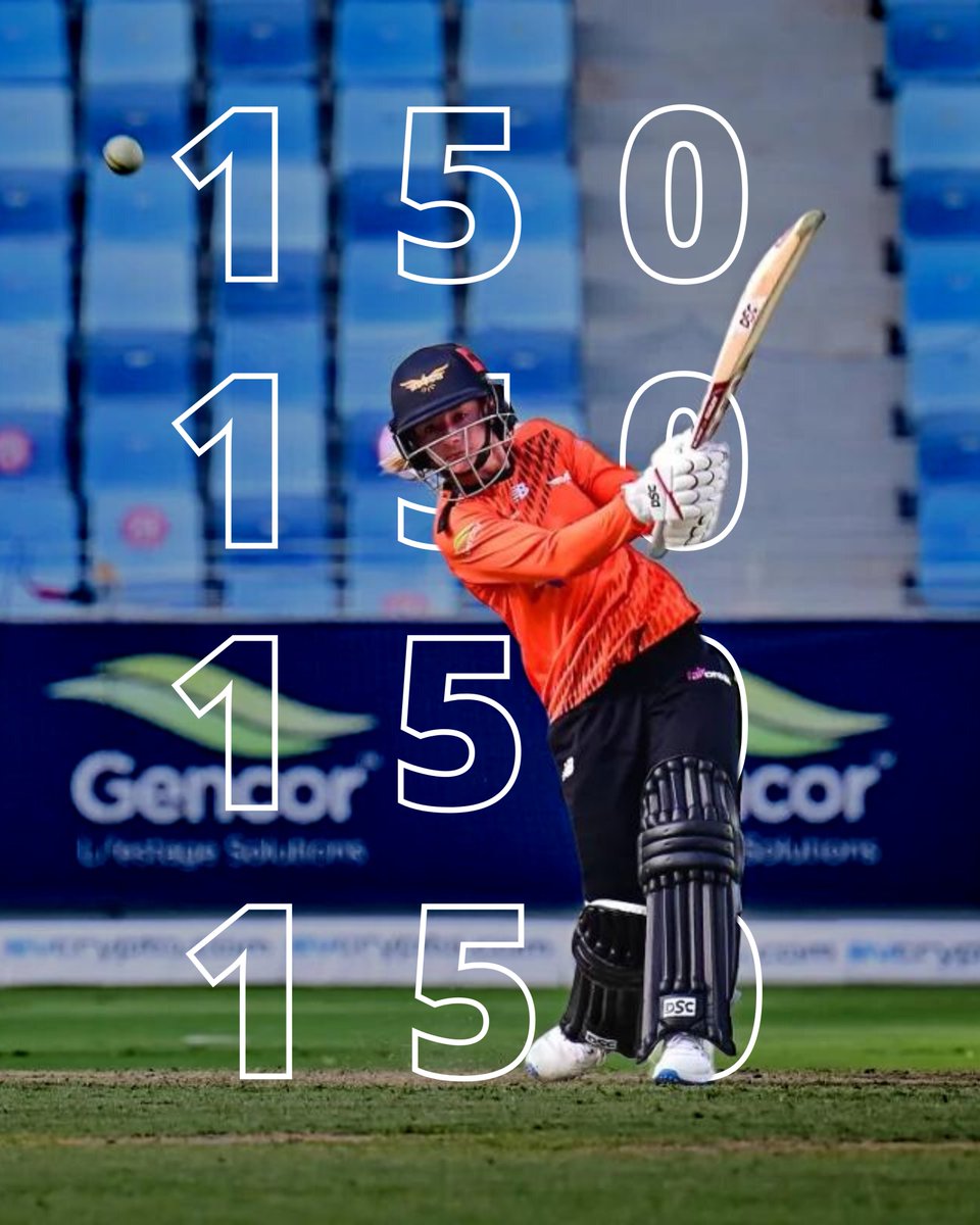 🦅 K-Man Falcons superstar @Danni_Wyatt played her 150th T20I yesterday in Mumbai, against India, and scored a 47-ball 75 to help set up England's win 🏏 #CricketTwitter | #FairBreaker | @kmanfalcons