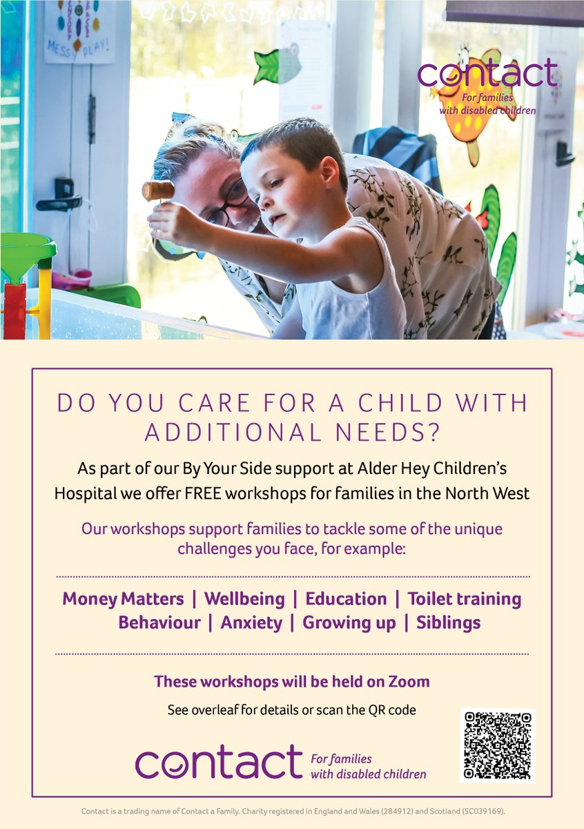Free Workshops for families of children with additional needs in the North West ➡️ eventbrite.com/cc/workshops-f… @NWNetworkPCF @contactfamilies