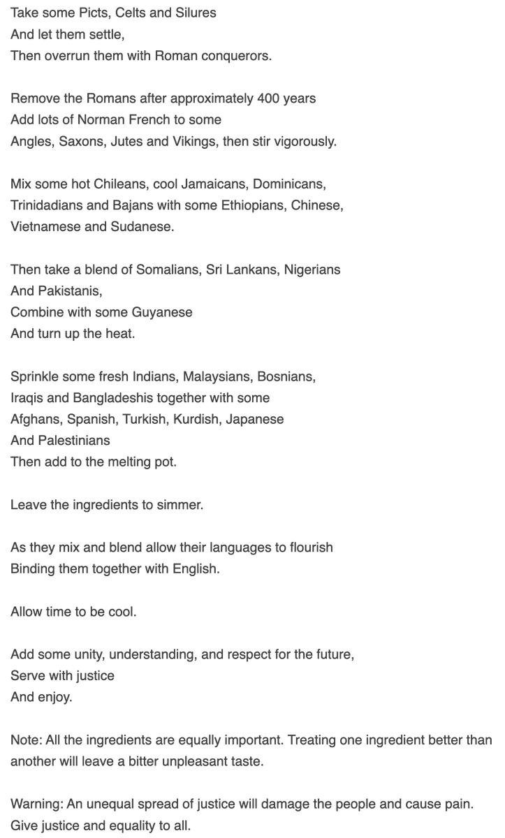 On the day the great Benjamin Zephaniah dies, this poem of his seems more relevant than ever. It's called "The British". #RIP
