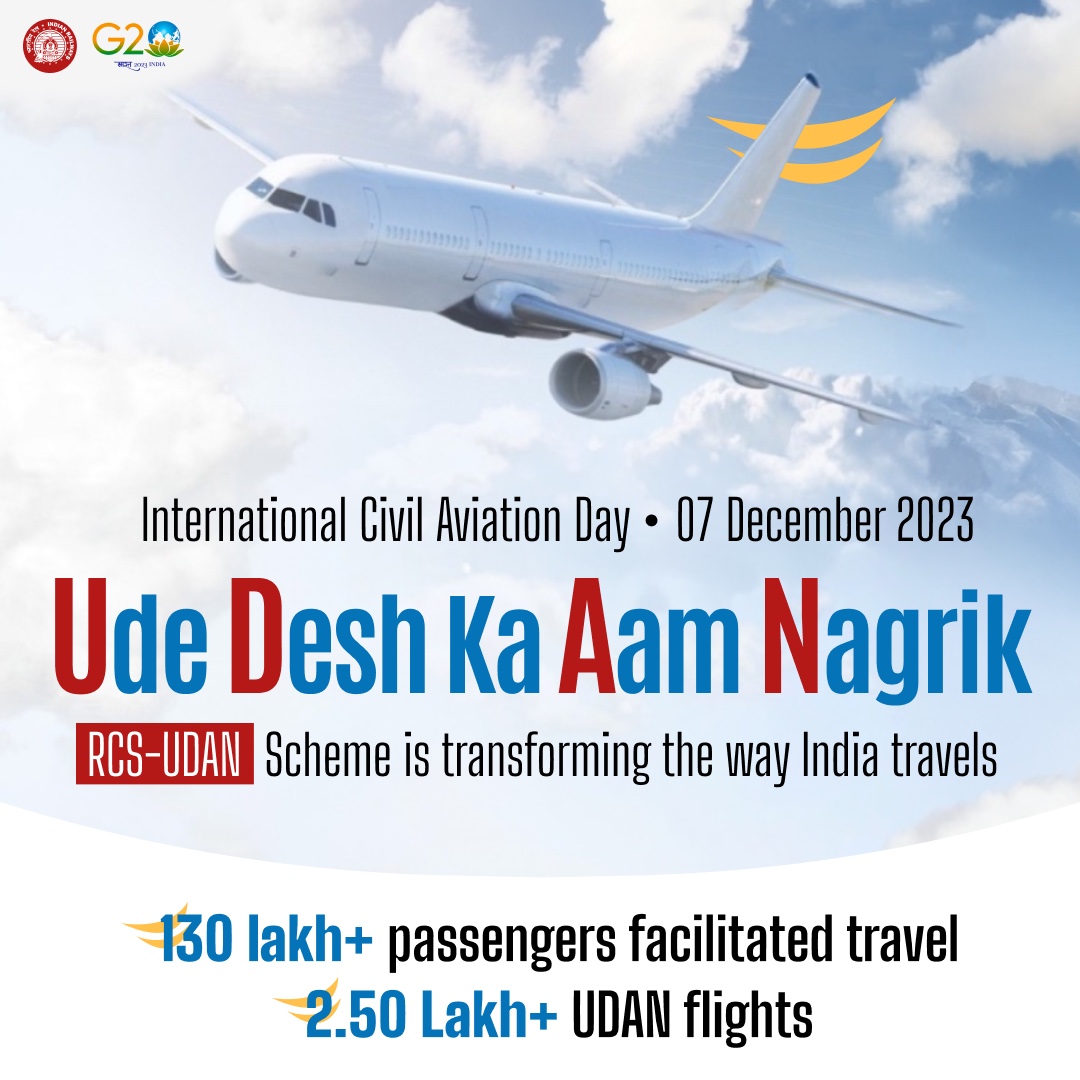 On #InternationalCivilAviationDay, Indian Railways celebrates the skies that bind nations and hearts. RCS-UDAN Scheme is transforming how India travels by providing people with an affordable, reliable and efficient mode of transportation.