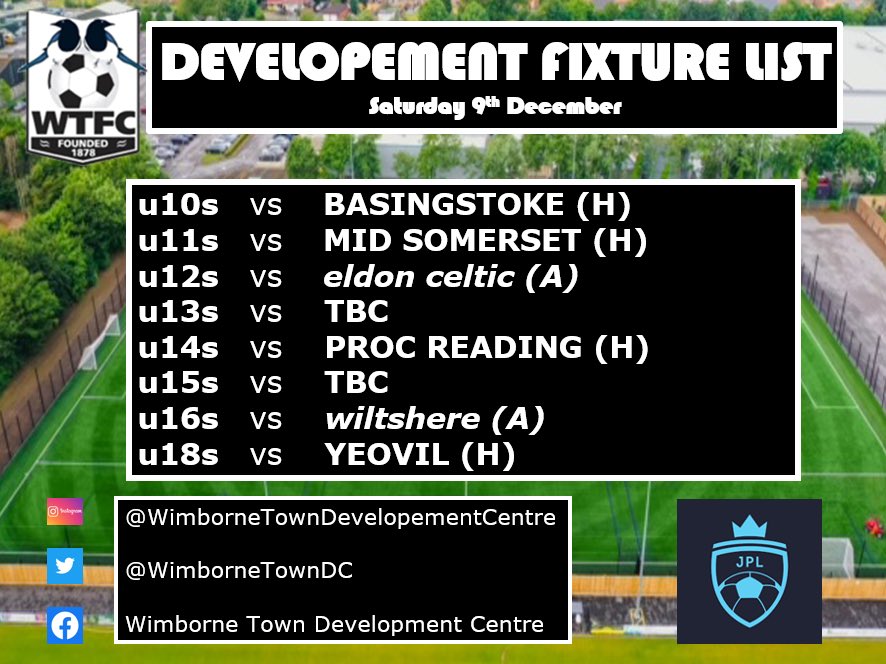 🗓️WEEKEND FIXTURE LIST🗓️