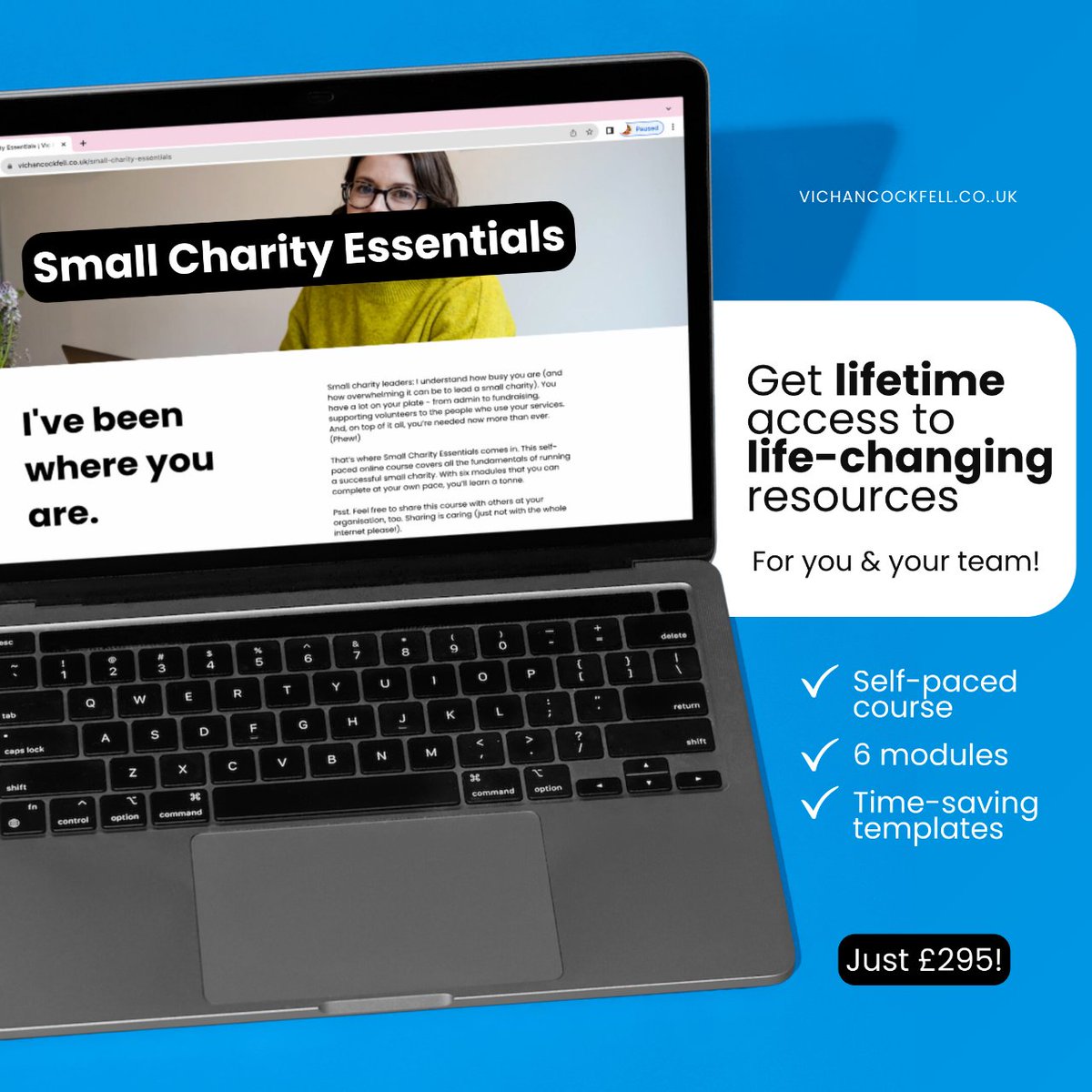 ICYMI: I've launched a NEW (self-paced!) course 😱 And it's easy for even the busiest of small charity leaders to fit into their schedule. Grab a cuppa, sit back and enjoy lifetime access for you AND your team: vichancockfell.co.uk/small-charity-… #SmallCharities