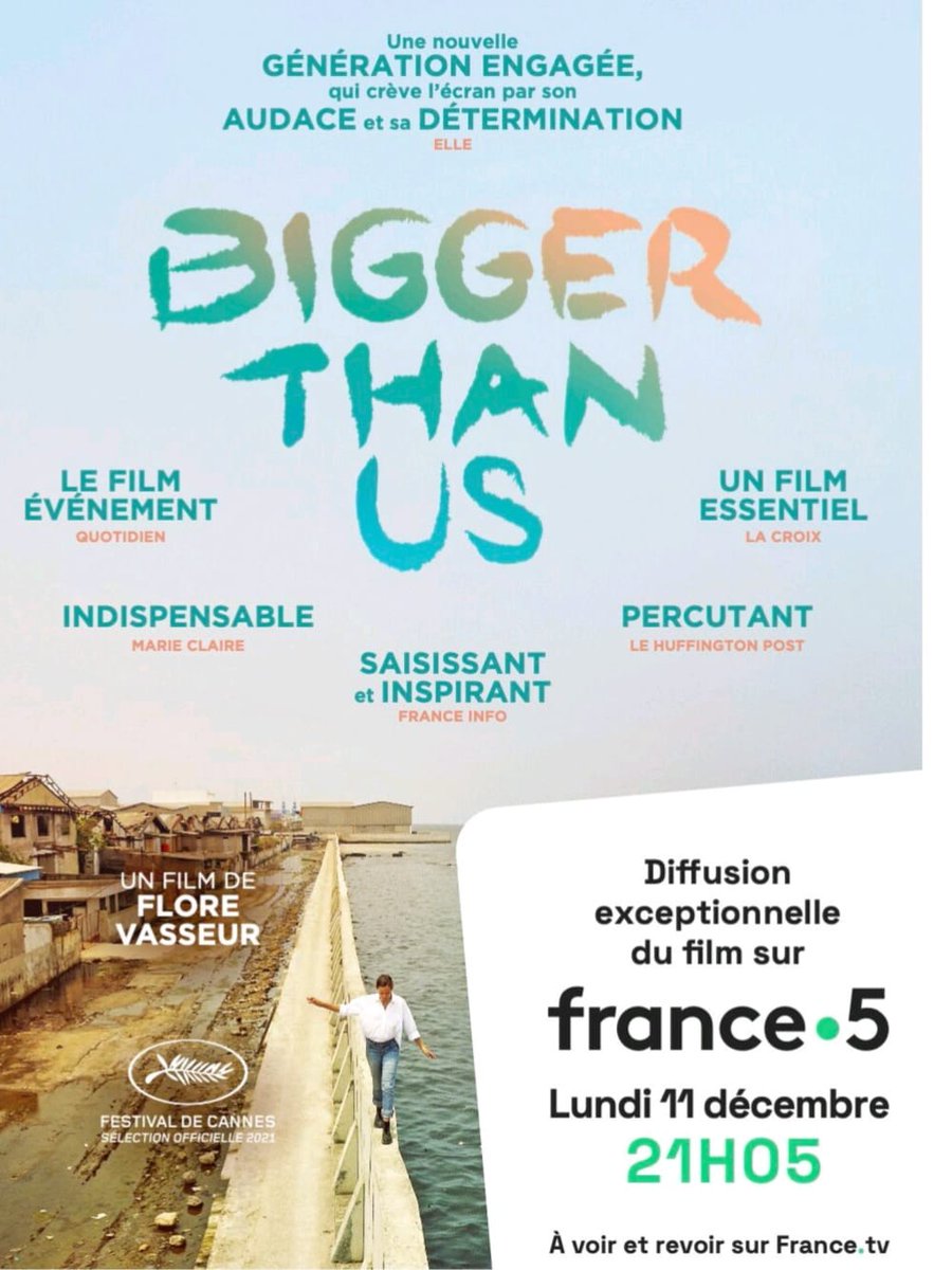 C'est lundi soir, 11 décembre, sur France.5. Le  film BIGGER THAN US raconte les parcours inspirants d'une génération  engagée. Vous y retrouverez notamment le portrait de Winnie Tushabe qui nous a accueilli en Ouganda, lors de notre dernière mission. 
@florevasseur