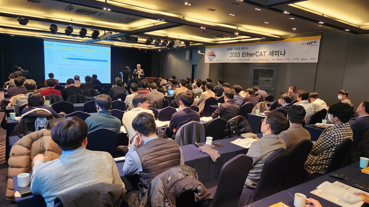 Full house in Seoul: 129 participants joined the #EtherCAT Seminar in #Korea today. EtherCAT Technology Group appreciates such a great interest in this #event as well as in the #technology.

See you at our seminars in Korea next year!