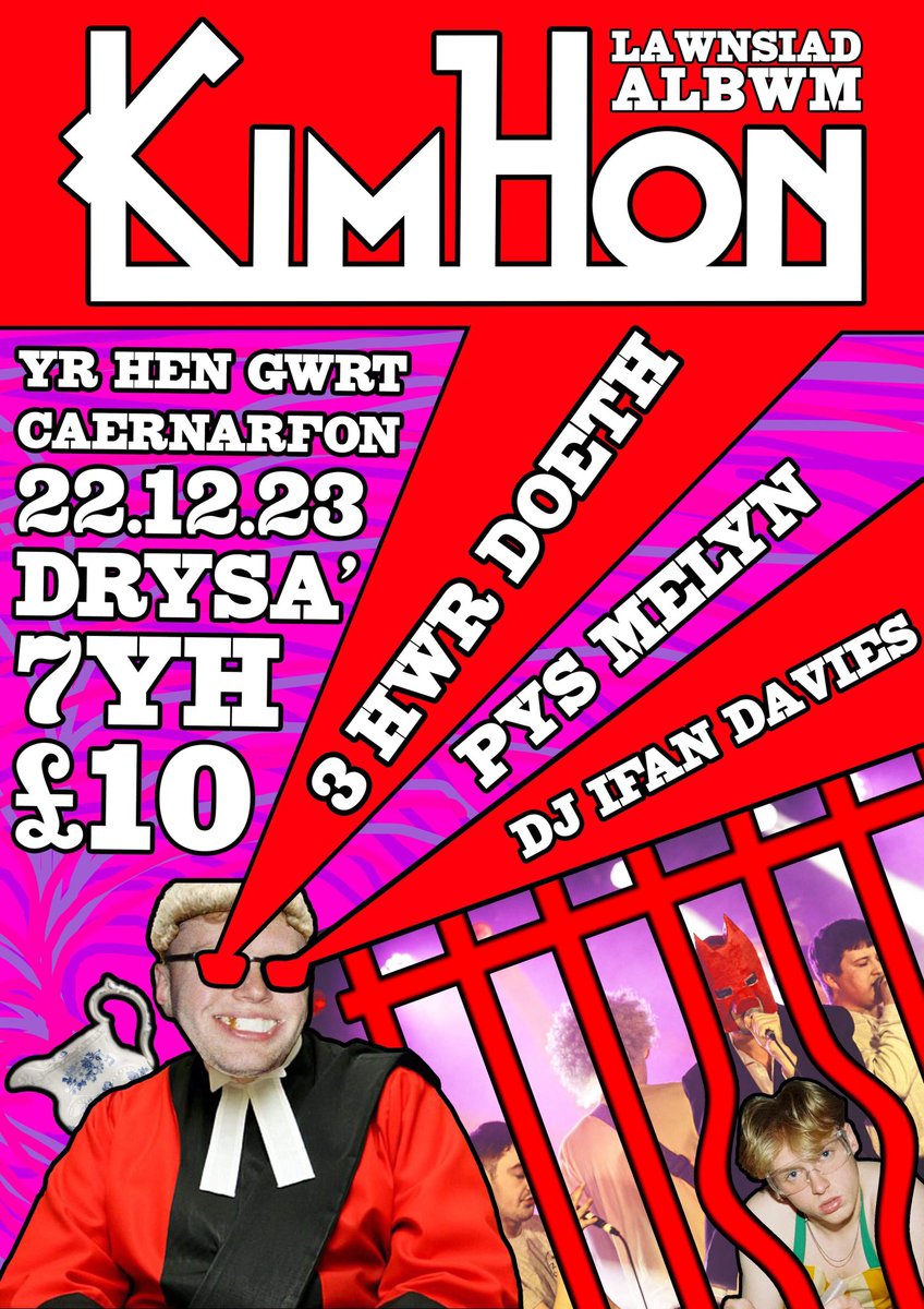 Pymtheg diwrnod i fynd tan gig lawnsio album @KIMHON420 Efo @pysmelyn a @3hwrdoeth +dj @IfanSion Link i brynu tocyn : ticketsource.co.uk/tin-sardines