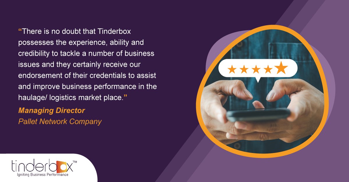 We're different to other consultancies, each of our team has operated in real  business at a senior and strategic decision making level.

Don't just take our word for it, listen to them!

Click the link for a free call to discuss your challenges.

tinderboxbusinessdevelopment.co.uk/free-hour-call/