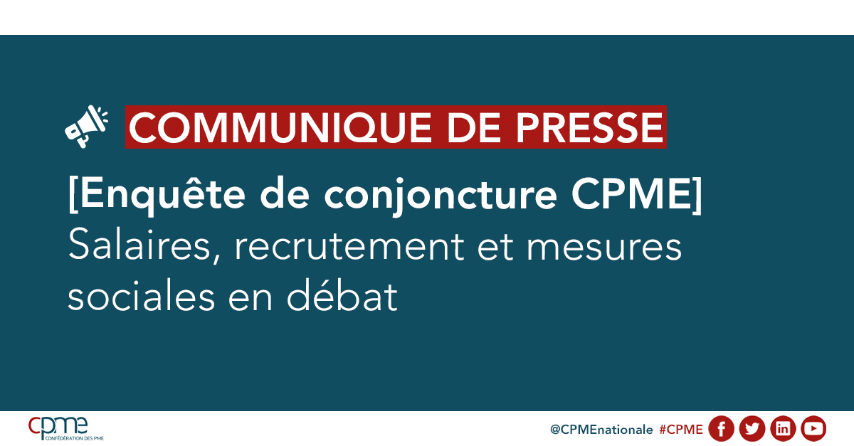 CPMEnationale's tweet photo. 🔴 Communiqué #CPME | La dernière enquête de conjoncture CPME révèle que la quasi-totalité des dirigeants/employeurs (93%) considèrent anormal que des salariés en arrêt maladie bénéficient de jours de congés payés au titre des périodes non travaillées.

▶️ https://t.co/HJsHTcojwP https://t.co/VH46dyB1n1