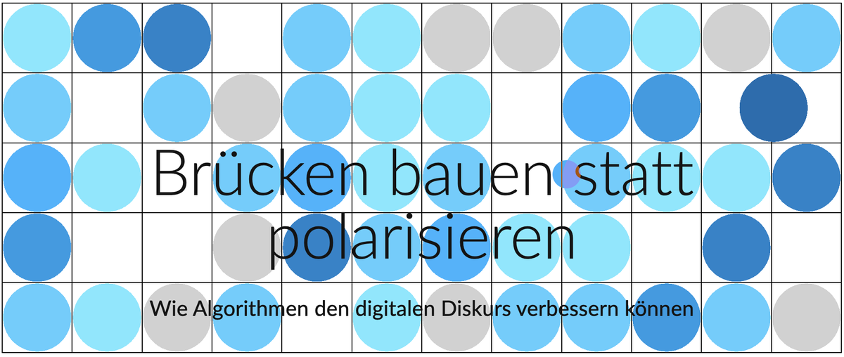 Brücken bauen statt polarisiseren – Wir freuen uns über den Launch dieser Webseite, die veranschaulicht, wie Algorithmen den digitalen Diskurs verbessern können. Wir sind froh, dass wir daran mitwirken durften. bridging.reframetech.de @reframe_tech – Projekt der @BertelsmannSt