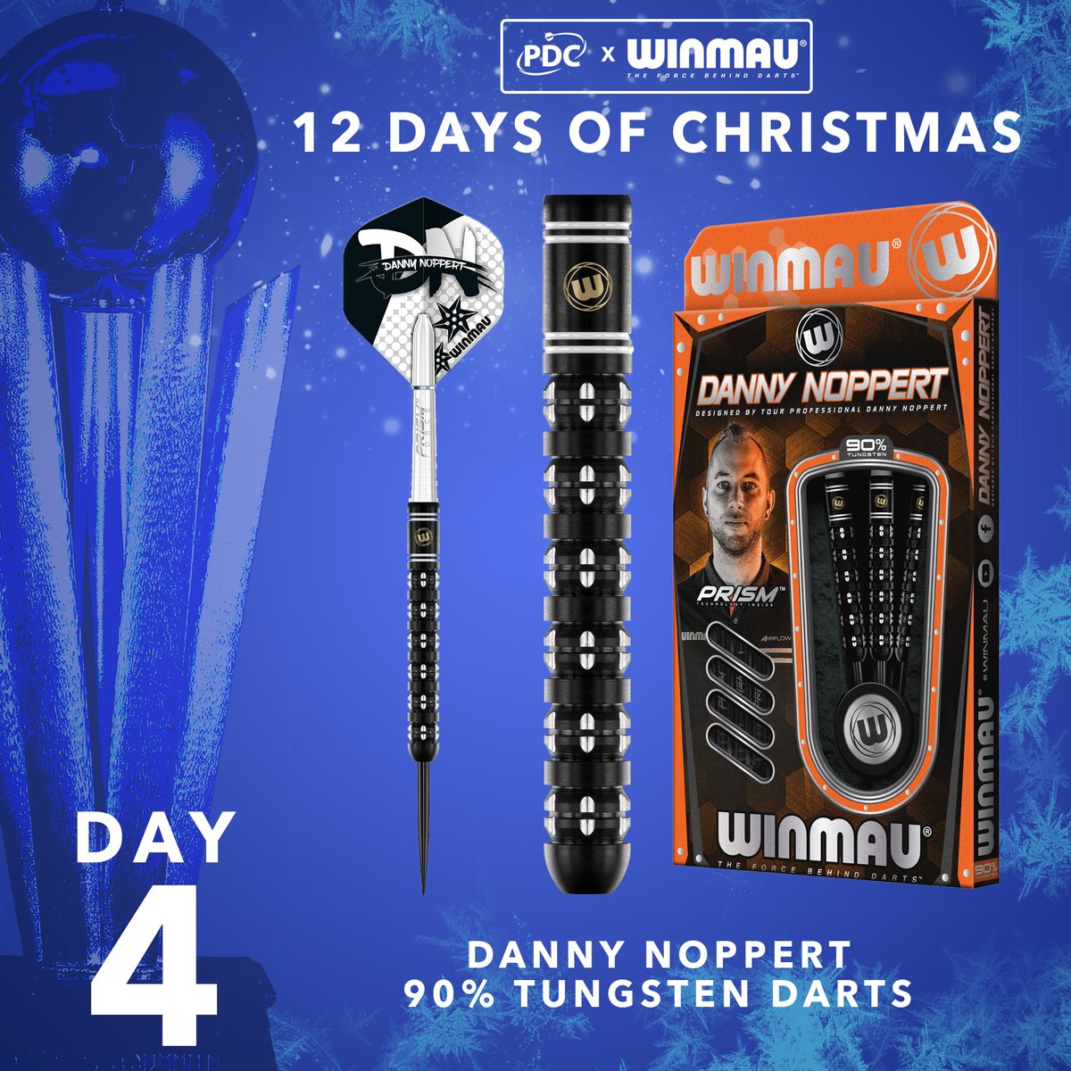 DAY 4️⃣ Today's giveaway is the chance to win these incredible Danny Noppert 90% Tungsten Darts! Simply retweet this post for your chance to win! Explore the full @Winmau range: bit.ly/Winmau2024