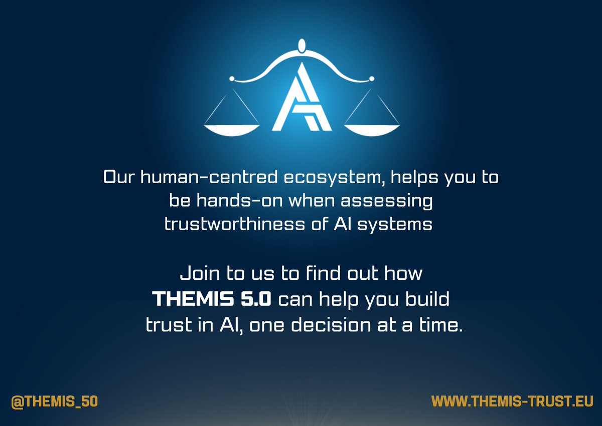 ⁉️Want to find out more how the THEMIS 5.0 ecosystem can improve trust in AI systems?

🗯️Take a look at our website:

themis-trust.eu

#AI #AITrust #AITransparency