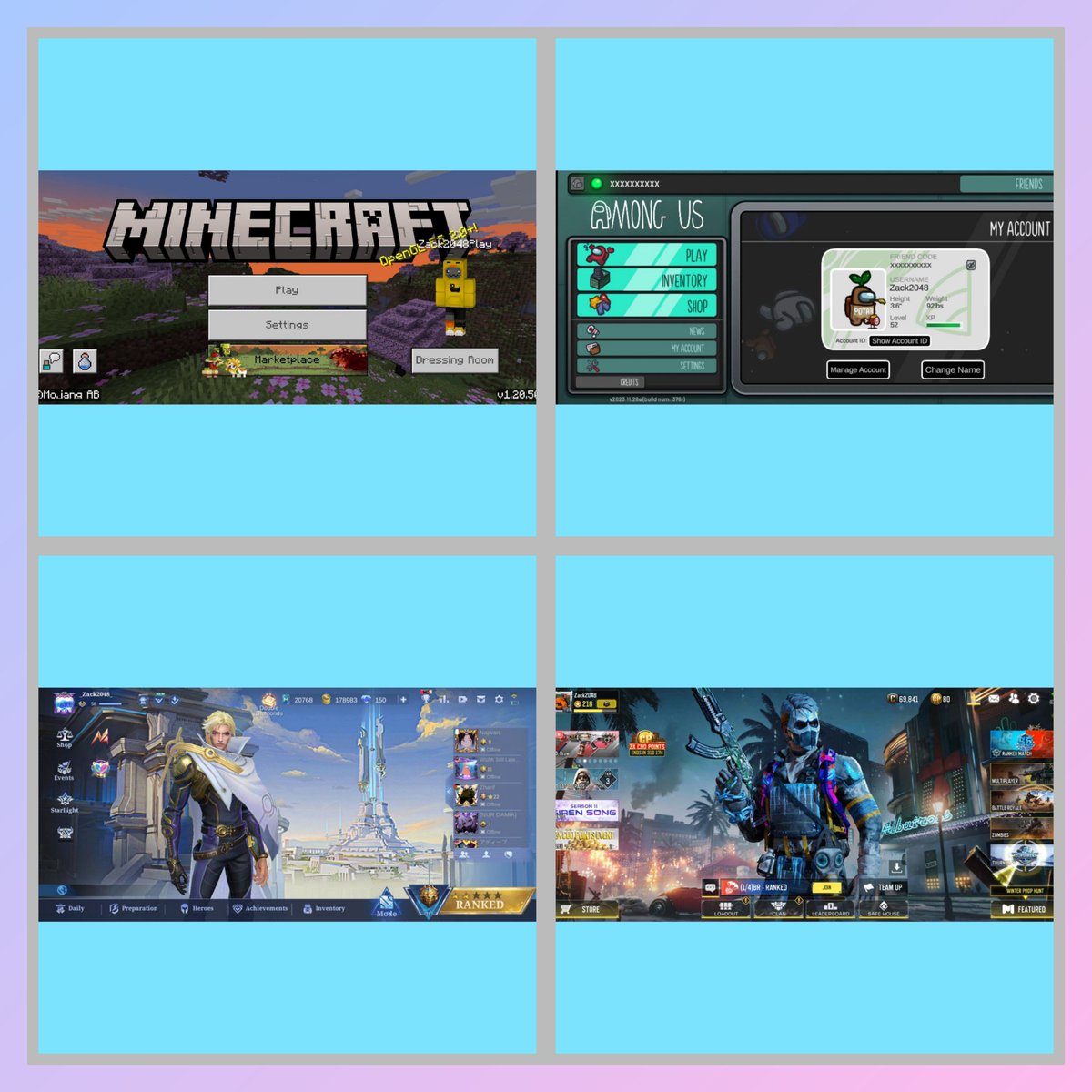 _Zack2048YT_'s tweet photo. A bit of a preview of some games I'm currently playing, just sharing 😊 https://t.co/6HtmMLtr9J