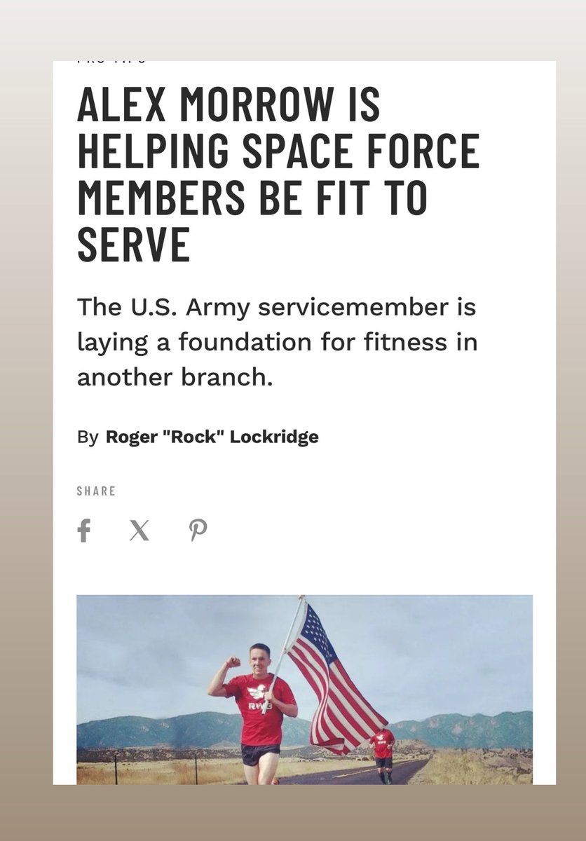 muscle_fitness's tweet photo. ALEX MORROW IS HELPING SPACE FORCE MEMBERS BE FIT TO SERVE
The U.S. Army servicemember is laying a foundation for fitness in another branch.
By Roger "Rock" Lockridge @rocklockridge 
Read Article https://t.co/eGUCnl9k3n  #fittoserve #usarmy #armedforces #usmilitary #alexmorrow #inspiration #motivation #usmarines #fitness #fitnesstips #fitnessmotivation #militarycareertips #militaryprofile