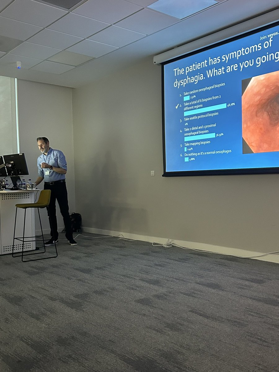 EndoscopyWest's tweet photo. Scott Hambleton is doing an interactive abnormal vs normal quiz @ScottHambleton3 https://t.co/Pf2qnKmh7d