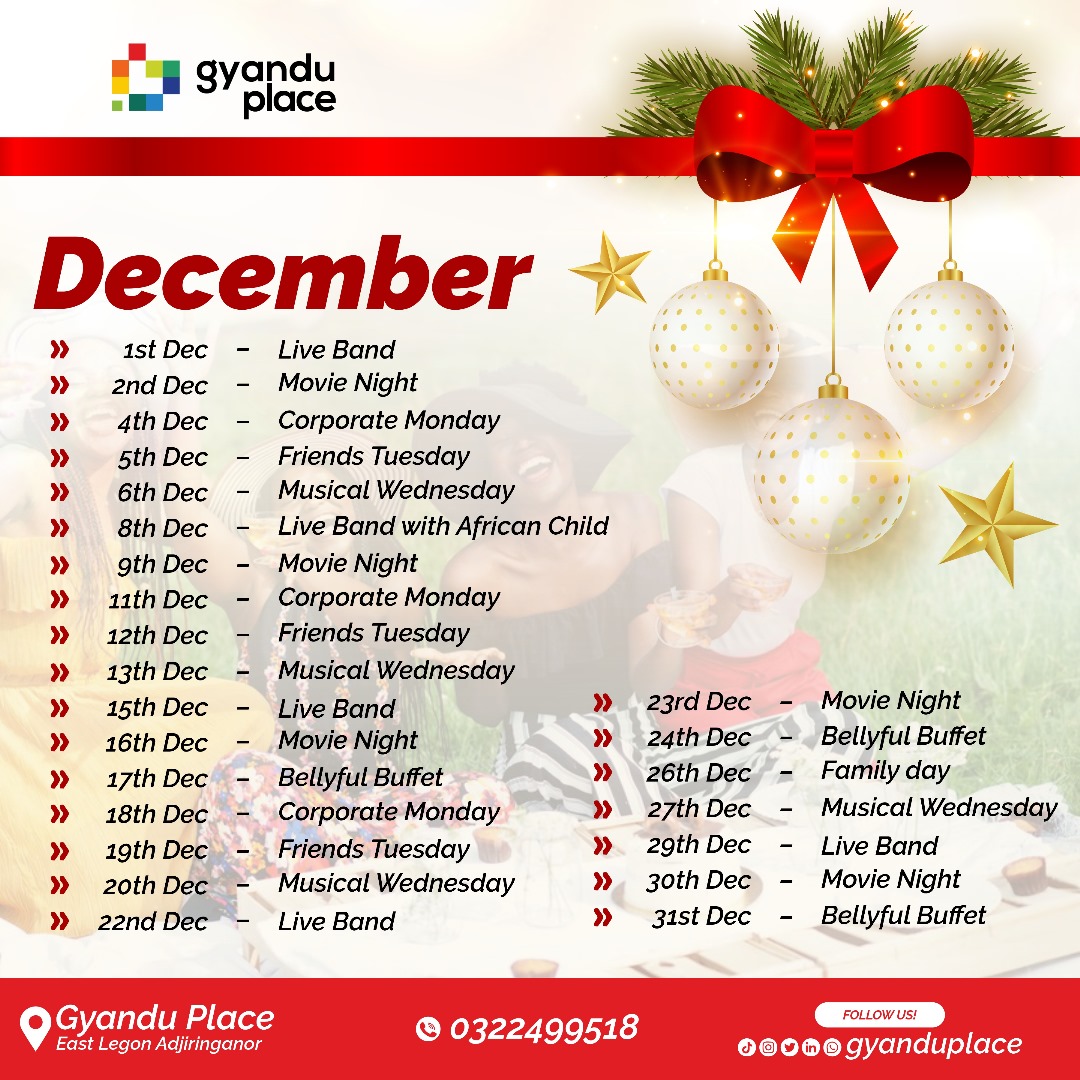 Get ready for a #December packed with exciting events, vibrant #art, and joyful celebrations at #GyanduPlace! From vibrant #artexhibitions to festive #workshops and #liveperformances, we have something for everyone to enjoy this holiday season.

#GeminiAI  #matura2024 #America
