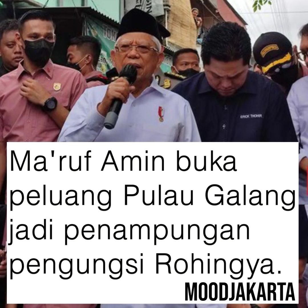 Wakil Presiden Ma'ruf Amin membuka peluang menjadikan Pulau Galang, Kota Batam, Provinsi Riau sebagai lokasi penempatan pengungsi Rohingya.

Ia berkata Pulau Galang di Batam sempat digunakan untuk menampung pengungsi asal Vietnam beberapa puluh tahun silam.

Ma'ruf mengingatkan