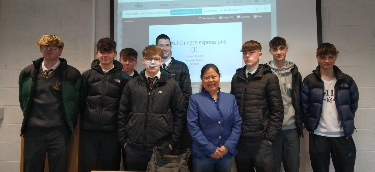 TuStudies86726's tweet photo. During #ThinkLanguagesWeek at Aungier St campus, we welcomed @CBCMonkstownpk students, offering tasters of Chinese, Italian & French. Thanks to our wonderful lecturers Claire Buckley, Jun Ni & Nathalie Cazaux for your support! ๐๐ @langsconnect_ie @languages_ie @WeAreTUDublin https://t.co/81ZfHyyUAH