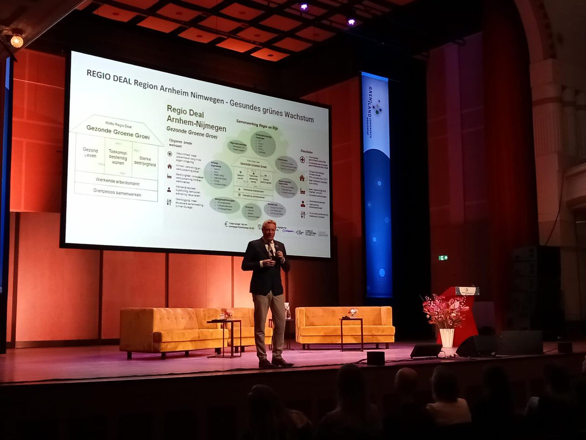 Tijdens de #Grenslandconferentie kwamen vertegenwoordigers van Nederlandse en Duitse #ministeries, #overheden, #onderwijsinstellingen en Euregio’s bij elkaar om o.a. de #Grenslandagenda vast te stellen. Jan Van Dellen
sprak o.a. over het #humancapitalakkoord.