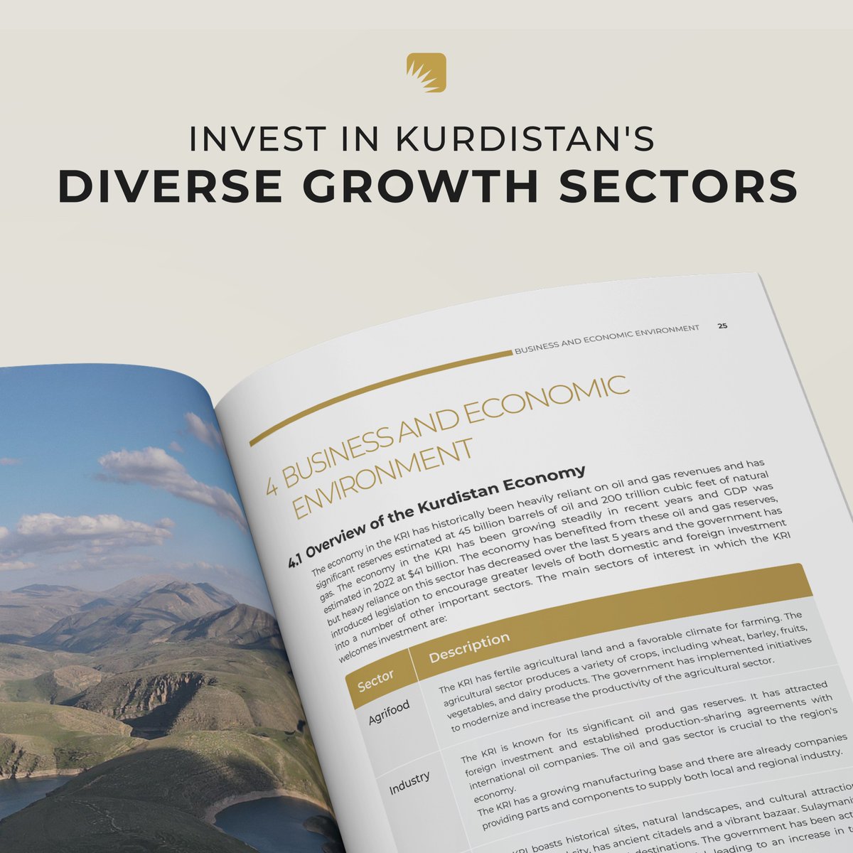 InvestKRI's tweet photo. Kurdistan's expansion across agriculture, industry, ICT and tourism paves the way for attracting international investors with its strategic location and business-friendly environment.
Read More: https://t.co/EVDmfhNte2
#InvestInKRI #YourGatewayForInvestment #investkurdistan #StrongerKurdistan