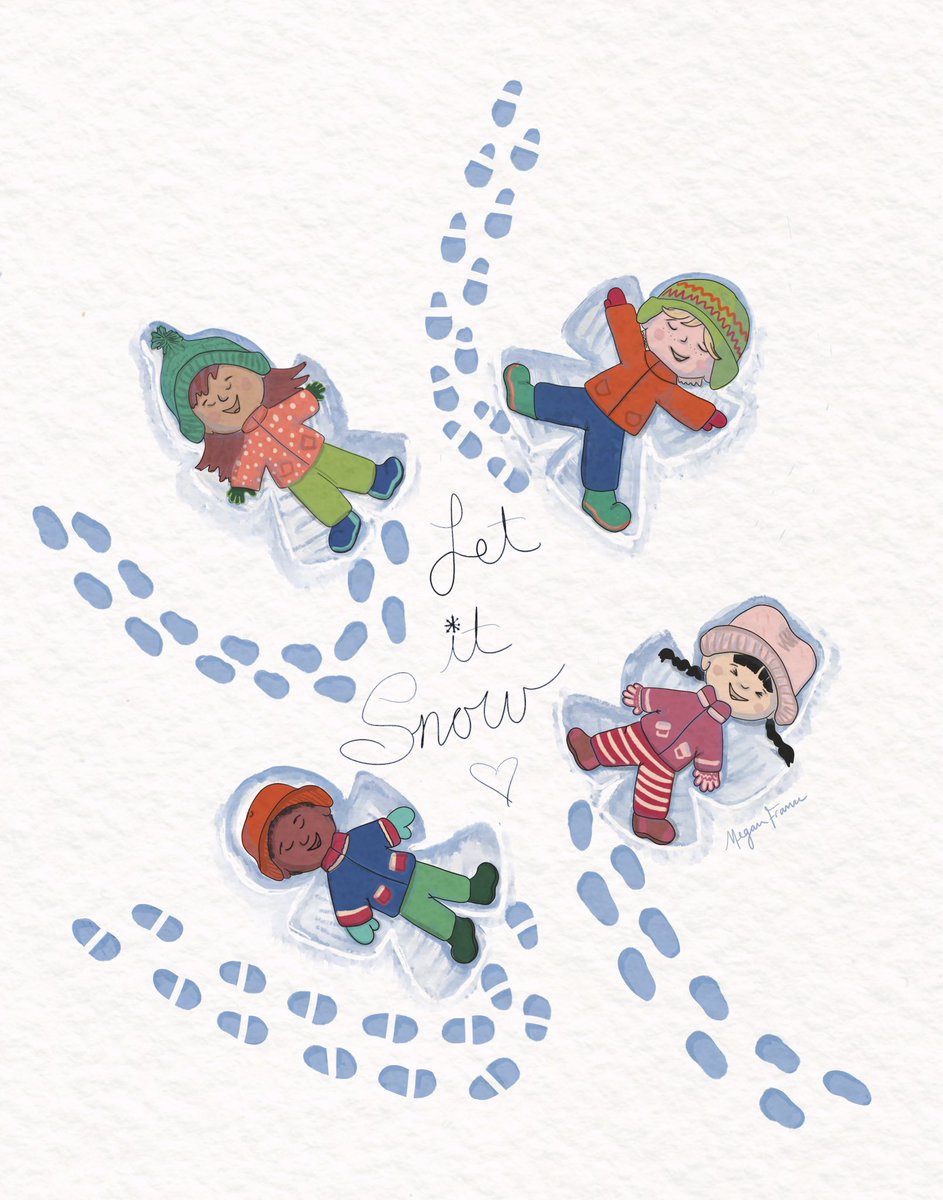 meganbfrance's tweet photo. “Snow Angel”- I hope we have several good snows this year so I can pass the tradition on to my son. “Jehane’s Twelve Days of Christmas” challenge. #illustrationart #surfacedesign #digitalart #artlicensing #openoflicensing #christmasart #spotillustrations #surfacedesigner https://t.co/Gv3UUdw3Hk