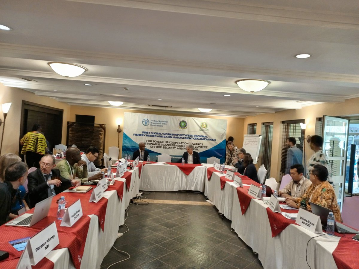 Day 2 1st global workshop between Régional Fishery Bodies and Basin Management Organisations in Entebbe. Courtesy visit of  the state  Ministry of Fishery <a href="/HellenAdoa/">Minister of State for Fisheries (MAAIF) Uganda</a> who remind us challenges that Uganda state is dealing with such as destruction of wetland.