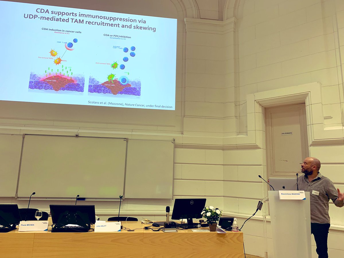 CFCD (@_cfcd) on Twitter photo Beatifull talk by <a href="/LabMazzone/">Mazzone Lab</a> at the French DC society meeting on the key role of tumor cell cytidine deaminase in enforcing immunosuppresion by impairing TAMs. Beatifull talk by <a href="/LabMazzone/">Mazzone Lab</a> at the French DC society meeting on the key role of tumor cell cytidine deaminase in enforcing immunosuppresion by impairing TAMs.