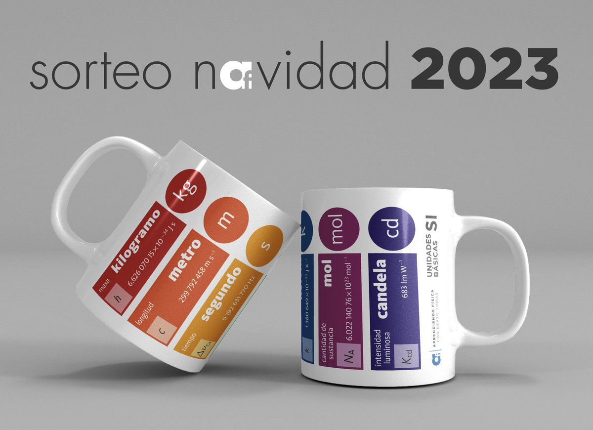 Ya está en marcha el sorteo de navidad de Aprendiendo #Física 
Para participar en el sorteo de una taza como esta solo REPOSTEA.
Ganador el domingo 10/12/2023 a las 21:30 horas.