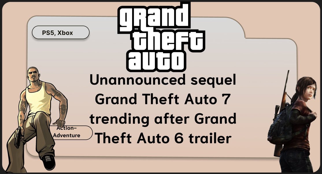IGA_Global's tweet photo. Not long after #GrandTheftAuto6 was officially unveiled, its unannounced sequel, #GTA 7 began trending inline. Initially the #GTA7 main entry in the franchise came up as a topic due to fans joking about how long it will take to release.
#GTA6 #GTA6trailer #GrandTheftAutoVI https://t.co/Z14rmCFG9J