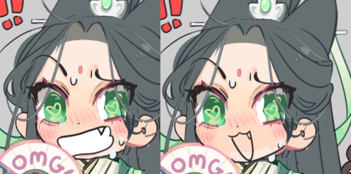 hmmmm actually maybe the original mouth is good...... what do u guys think * w *
1 or 2????