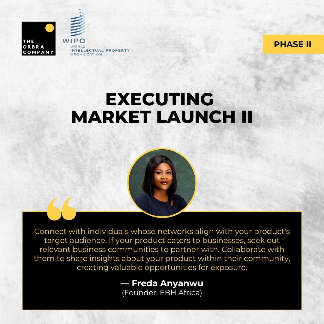 Theorbracompany's tweet image. &quot;Use compelling visuals and storytelling to give your product a purpose and resonate with your audience.&quot; - Freda Anyanwu (WIPO IP LABS Incubation and Acceleration Program 2023)
#orbracompany #worldintellectualpropertyorganization #wipo2023 #innovation #startup #productlaunch
