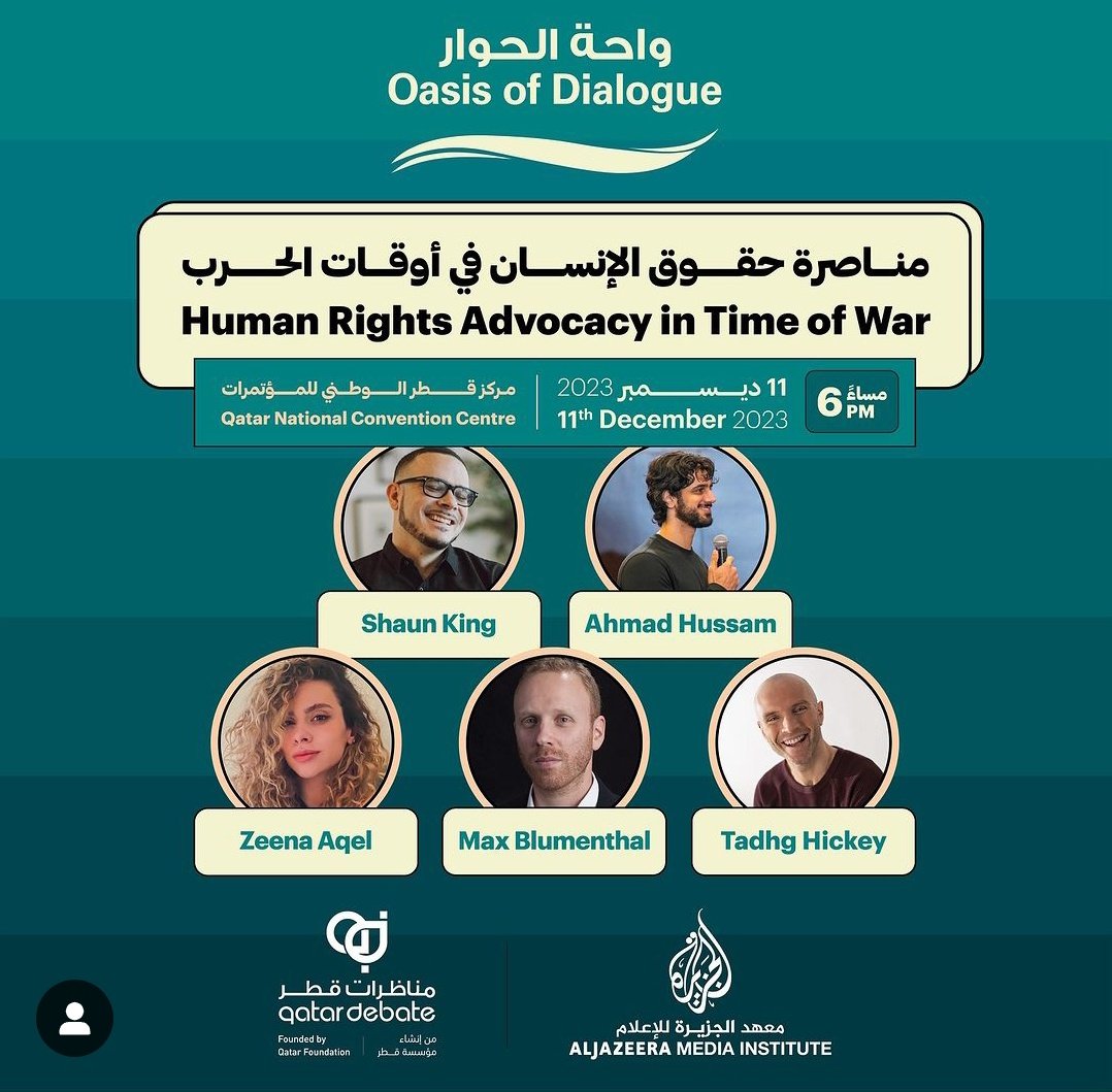 ThomasVLinge's tweet photo. I'm sorry, WHO did al-Jazeera invite to a panel discussing human rights advocacy in time of war????? https://t.co/Sgluxnrvg0