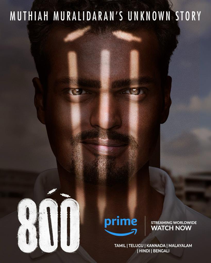 🎬 Witness the incredible journey of “800.” Now streaming on Amazon Prime worldwide, immerse yourself in the inspiring tale of courage, perseverance, and triumph. Don’t miss out on this remarkable story! #800Movie #MuthiahMuralidaran #amazonprime