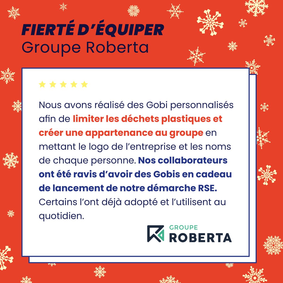Gobi (@gobilab) on Twitter photo Merci Groupe Roberta pour votre avis ❤️
Nous sommes plus que fiers d’être choisi pour représenter le totem du lancement de votre démarche RSE 🪴
Tous nos avis à découvrir sur <a href="/Trustfolio/">Trustfolio</a> : lnkd.in/dAAZwZY
#rse #avis #transitionecologique Merci Groupe Roberta pour votre avis ❤️
Nous sommes plus que fiers d’être choisi pour représenter le totem du lancement de votre démarche RSE 🪴
Tous nos avis à découvrir sur <a href="/Trustfolio/">Trustfolio</a> : lnkd.in/dAAZwZY
#rse #avis #transitionecologique