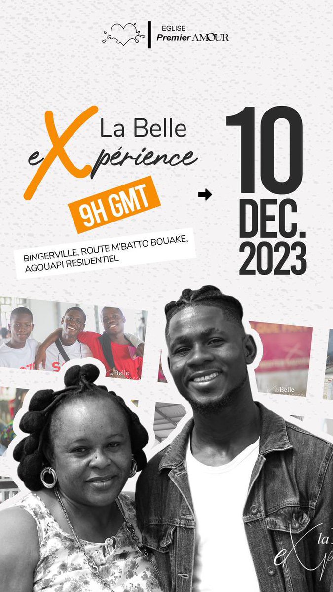 flcbingerville's tweet image. Nous sommes prêts pour un autre excellent week-end 💃🕺

Venez vivre un moment puissant en présence de Dieu ce Dimanche à la Belle Experience 😀

Nous vous encourageons à venir avec tous vos amis !

#BelleExperience #civ225 
#FirstLoveCenter
#EglisePremierAmourBingerville
