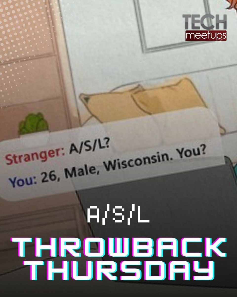 TechStartupJobs's tweet image. Remember typing 'A/S/L' in chat rooms? Seems like another lifetime now, right? 😄💻🌐 #ThrowbackThursday #InternetNostalgia