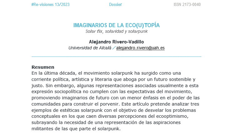 kybergotisch's tweet photo. Para acabar bien el año, se ha publicado este texto mío en el que hablo de tres formas en las que visualmente se nos plantean futuros social y ecológicamente mejores.
Mil gracias a @E_Santiago_Muin por la invitación a participar.

Se puede leer aquí: https://t.co/Mal546yexy https://t.co/WhesUmpNpV