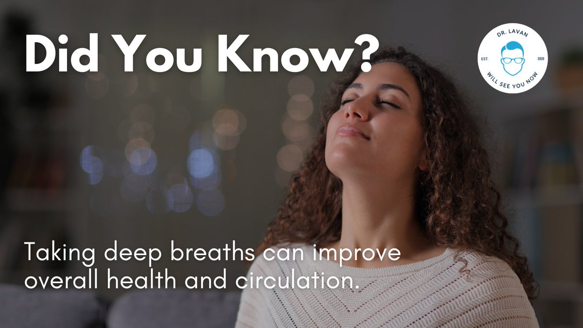 Did you know taking deep breaths can improve overall health and circulation? Breathing in and out deeply regularly throughout the day helps reduce anxiety and pain, improve immunity, lower blood pressure, improve digestion, and increase energy. Deep breaths, everyone!
