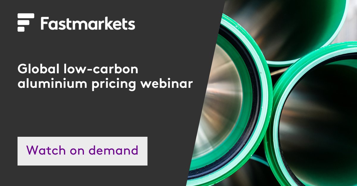 FastmarketsMM's tweet photo. Thank you to everyone who attended last week's webinar in which we explored the dynamics affecting the low-carbon aluminium market.
Missed the webinar? Watch it now: https://t.co/m69rxDsKcj 

#FastmarketsMetals #GreenAluminium #forecasts #supply #demand https://t.co/J7fopFVyZ7
