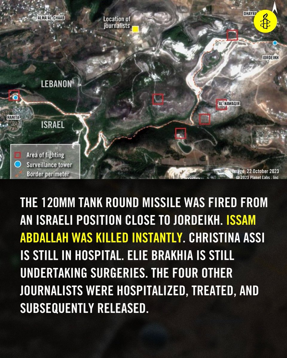 A new Amnesty International investigation uncovers chilling evidence pointing to a ruthless Israeli attack on a group of seven journalists in south Lebanon on 13 October, which killed Reuters journalist Issam Abdallah and injured six others.