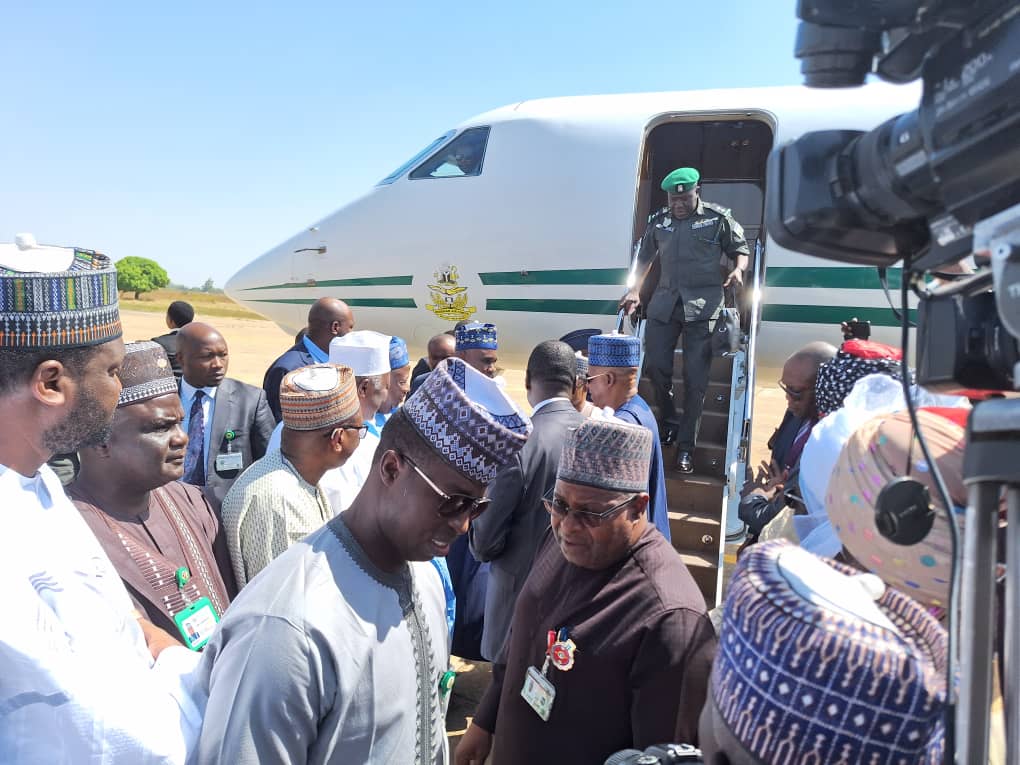 IntelRegion's tweet photo. Accidental Bombing: Shettima Arrives Kaduna To Commiserate With Victims

Nigeria's Vice President, H.E.  Kashim Shettima, has arrived at Kaduna to Commiserate with Victims of the Nigerian Army drone Misfire in Tudun Biri Village in Igabi Local Government Area of Kaduna State. https://t.co/gsVEwulGD0