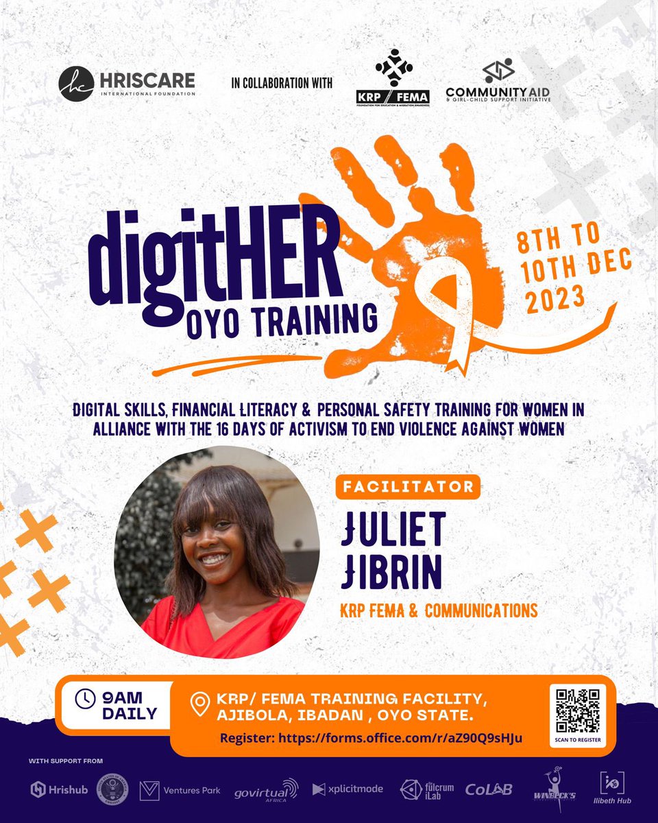 HrisTabitha's tweet photo. I've eagerly awaited the DigitHER training in Ibadan, and I'm thrilled that we are here, to make it a reality as we conclude the 16 days of activism against gender-based violence
See you all tomorrow ππ»ππ»ππ»
#DigitHER
#16DaysOfActivismAgainstGenderBasedViolence
#Hriscare https://t.co/176NvnqiNs