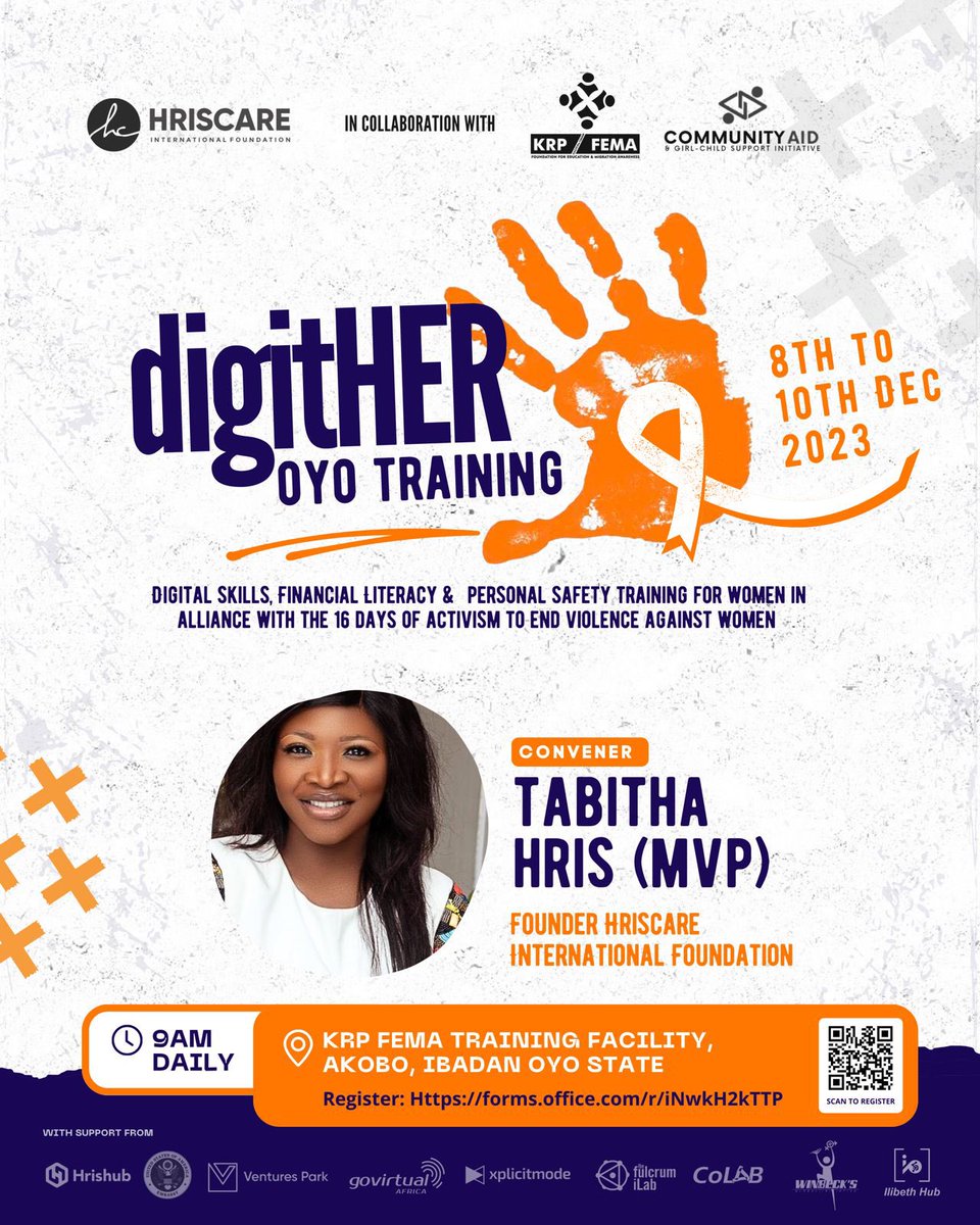 HrisTabitha's tweet photo. I've eagerly awaited the DigitHER training in Ibadan, and I'm thrilled that we are here, to make it a reality as we conclude the 16 days of activism against gender-based violence
See you all tomorrow ππ»ππ»ππ»
#DigitHER
#16DaysOfActivismAgainstGenderBasedViolence
#Hriscare https://t.co/176NvnqiNs