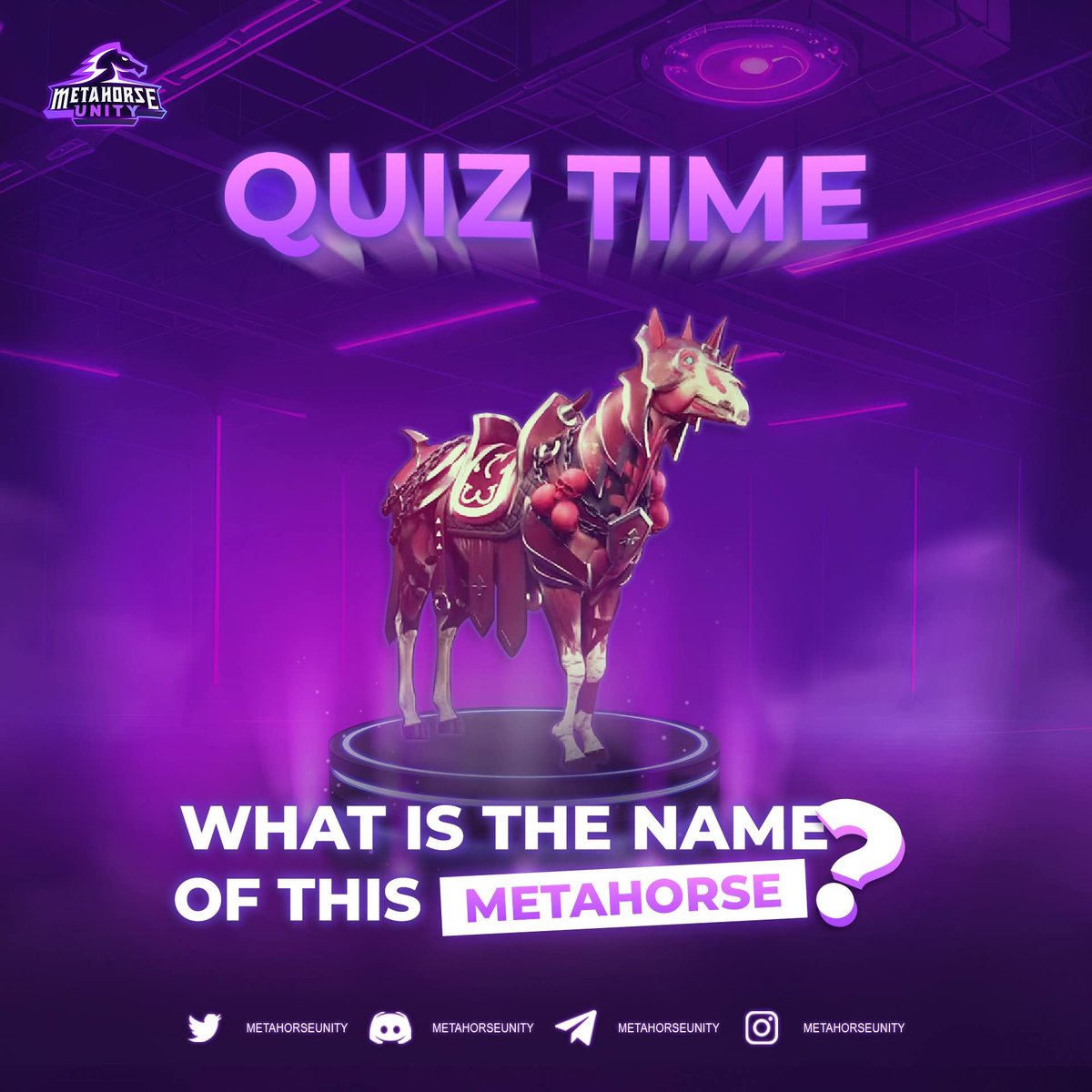 metahorseunity's tweet photo. 🚀🌟QUIZ TIME 🧠✨

🎉 Do you know the answer? Then comment below! 🏆 Your XP points are your ticket to greatness, and fabulous prizes await the champion! Stake your claim to the title of the next Top Member of the Month! 🌟 

👉 Join our dynamic community for more thrilling details and the chance to be part of something extraordinary! 🌈🌐👇
https://t.co/3nqiu3zJSJ

#WIN #MetahorseUnity #NFTCommunity