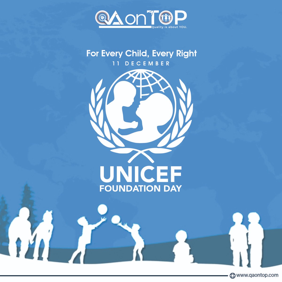 𝐔𝐍𝐈𝐂𝐄𝐅 𝐅𝐨𝐮𝐧𝐝𝐚𝐭𝐢𝐨𝐧 𝐃𝐚𝐲 - A Commitment to Quality for Every Child! 🌍✨

#UNICEFFoundationDay #QualityForKids #ForEveryChild
.
.
#SoftwareTesting #QualityAssurance #QA #Testing #TestingServices #QAExperts #TestingSolutions  #TestingExperts #QAServices
